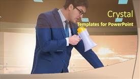  Presentation with bad - Audience pleasing PPT layouts consisting of bad-angry-boss-shouting backdrop and a tawny brown colored foreground