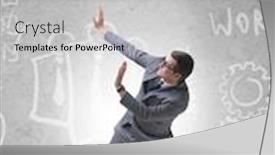  Presentation with employee benefit - Slide deck having bad-angry-boss-shouting background and a light gray colored foreground