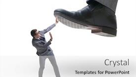  Presentation with bad - Slide set consisting of bad-angry-boss-stamping background and a white colored foreground