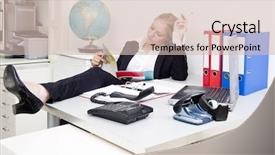  Presentation with receptionist - Theme with having put the phone background and a soft green colored foreground