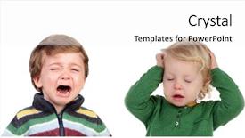  Presentation with crying - Colorful slide set enhanced with his ears tired of hearing backdrop and a white colored foreground