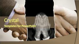  Presentation with crisis - Presentation theme enhanced with bad business - crisis background and a coral colored foreground