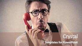  Presentation with phone - Slides enhanced with bad business - unexpected phone call background and a coral colored foreground