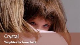  Presentation with farewell girl - Slide deck featuring bad children - little girl looking angrily background and a tawny brown colored foreground