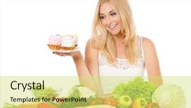  Presentation with man watching woman preparing vegetables - Amazing PPT layouts having dj mix music hands on professional music equipment for cds with buttons and controllers with light effects backdrop and a tawny brown colored foreground.