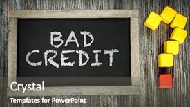  Presentation with bad - Amazing presentation having bad credit written on chalkboard backdrop and a gray colored foreground