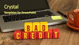  Presentation with bad - Presentation theme with bad credit written background and a tawny brown colored foreground