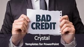  Presentation with bad - Slide set with bad credit background and a dark gray colored foreground