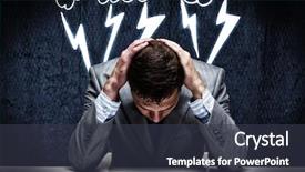  Presentation with depressed - Amazing theme having bad debt - depressed tired businessman with hands backdrop and a tawny brown colored foreground