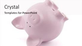  Presentation with banking bank vault door - Slides consisting of bad debt - pink piggy bank upside down background and a lemonade colored foreground