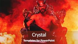  Presentation with horror movie - Audience pleasing slides consisting of bad demon in his throne backdrop and a tawny brown colored foreground