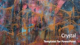  Presentation with graffiti - Beautiful theme featuring bad district vandalism graffiti on a wall kiev ukraine backdrop and a tawny brown colored foreground