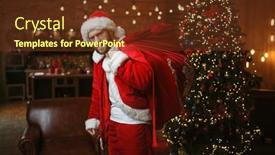  Presentation with change brings opportunity - PPT theme enhanced with bad-drunk-santa-claus-brings background and a tawny brown colored foreground