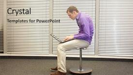  Presentation with bad - Colorful slides enhanced with bad employee - text neck - man backdrop and a soft green colored foreground