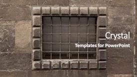  Presentation with renaissance - Cool new slide deck with bad facility - renaissance barred window in bergamo backdrop and a dark gray colored foreground