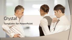  Presentation with conflict - PPT theme with bad fellow - arguing conflict business concept background and a lemonade colored foreground