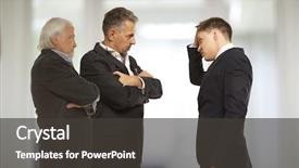  Presentation with business competition - Presentation theme consisting of bad fellow - business competition conflict concept three background and a  colored foreground