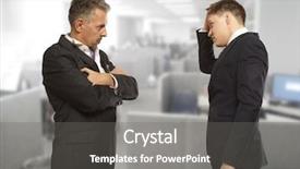  Presentation with business competition - Slide set consisting of bad fellow - business competition conflict concept two background and a gray colored foreground