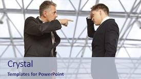  Presentation with business competition - Colorful slide set enhanced with bad fellow - business competition conflict concept two backdrop and a sky blue colored foreground