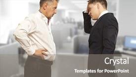  Presentation with business competition - Colorful PPT theme enhanced with bad fellow - business competition conflict concept two backdrop and a gray colored foreground