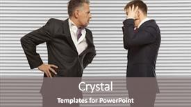  Presentation with business competition - Presentation theme consisting of bad fellow - business competition conflict concept two background and a  colored foreground