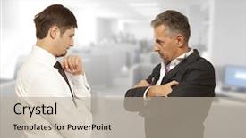  Presentation with business competition - PPT layouts with bad fellow - business competition conflict concept two background and a mint green colored foreground