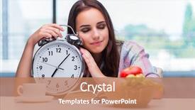  Presentation with breakfast - Slides featuring bad food food - young girl having breakfast background and a coral colored foreground