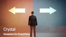  Presentation with octagon two mma fighters standing - Presentation theme with bad future - salesman in doubt standing background and a red colored foreground