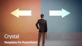  Presentation with salesman - Amazing PPT layouts having bad future - salesman in doubt standing backdrop and a red colored foreground