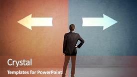  Presentation with octagon two mma fighters standing - PPT layouts enhanced with bad future - salesman in doubt standing background and a red colored foreground