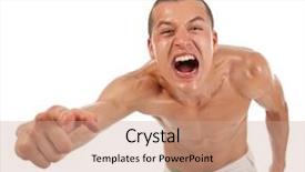  Presentation with angry - Colorful PPT theme enhanced with bad guy - picture of a angry man backdrop and a  colored foreground