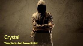  Presentation with faceless - Theme with bad guy - suspicious faceless mature male background and a  colored foreground