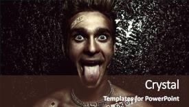  Presentation with antisocial - Colorful PPT theme enhanced with bad guy demonstrating antisocial behavior backdrop and a  colored foreground