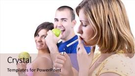  Presentation with healthy habit - Presentation featuring bad habit - young people with healthy background and a  colored foreground