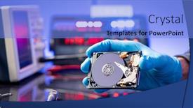  Presentation with bad - Slide deck featuring bad-hdd-hard-drive background and a light blue colored foreground