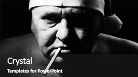  Presentation with white and black figures climbing ladders - Slides having bad joke - close up black and white background and a  colored foreground