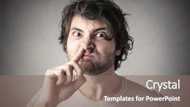  Presentation with creation of man - Amazing slides having bad joke - impolite man backdrop and a  colored foreground