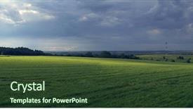  Presentation with rural india paddy field green - Slides consisting of bad lands - rural panoramic landscape with sun-lit background and a tawny brown colored foreground