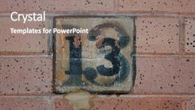  Presentation with bad - Presentation design enhanced with bad luck - sign with number 13 background and a gray colored foreground