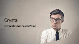  Presentation with bad - Slide deck enhanced with bad luck - worried office worker background and a light gray colored foreground