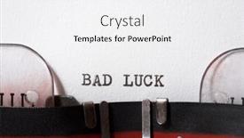  Presentation with bad - Cool new PPT theme with bad-luck-phrase-written backdrop and a white colored foreground