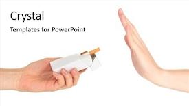  Presentation with stop smoking - Slide deck enhanced with bad lung - concept stop smoking isolated background and a white colored foreground