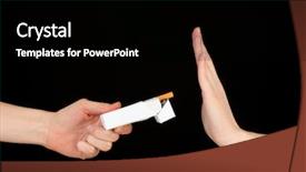  Presentation with stop smoking - Slides enhanced with bad lung - concept stop smoking on black background and a black colored foreground