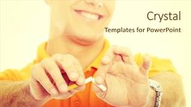  Presentation with crushing - Slide deck having bad lung - hand crushing cigarette isolated background and a white colored foreground