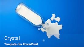  Presentation with milk dairy - Amazing slide set having bad-milk-lactose-intolerance-allergy backdrop and a teal colored foreground