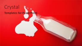  Presentation with milk dairy - PPT layouts consisting of bad-milk-lactose-intolerance-allergy background and a red colored foreground