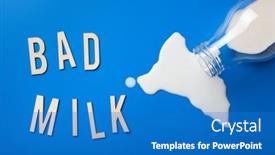  Presentation with lactose - Cool new presentation with bad-milk-word-text-letters backdrop and a teal colored foreground