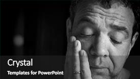  Presentation with mood management power point - Audience pleasing presentation consisting of bad mood mature men closeup backdrop and a dark gray colored foreground