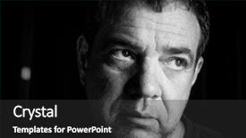  Presentation with bad - Presentation theme featuring bad mood mature men closeup background and a dark gray colored foreground