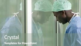  Presentation with tired - Presentation theme with bad news - depressed tired male surgoen background and a  colored foreground